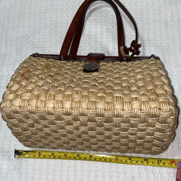 RARE vintage Brighton Woven “Ruth” straw natural  bag - Picture 13 of 16